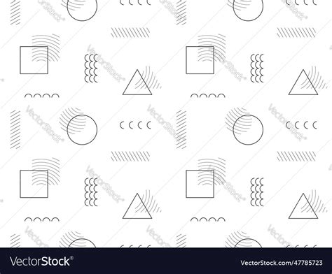 Geometric black seamless pattern Royalty Free Vector Image