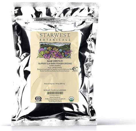 Amazon Starwest Botanicals Organic Slippery Elm Bark Powder Lb