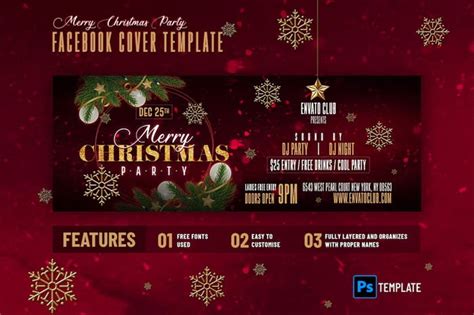 Facebook Covers Merry Christmas Celebration Luckystudio4u