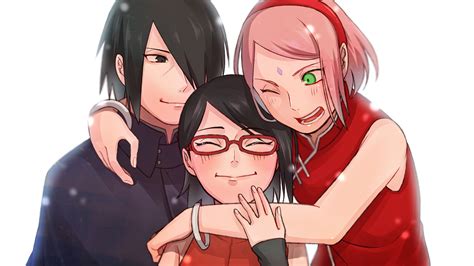 Sasuke, Sarada and Sakura wallpaper : r/Naruto