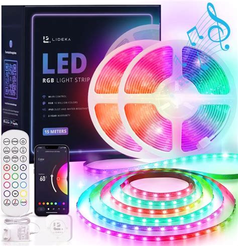 Lideka LED Strip 15 Meter 2x7 5 RGB 3 0 A 50K Branduren Met