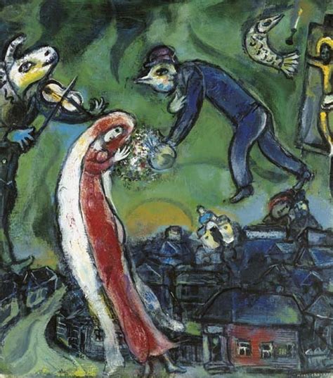 Marc Chagall Les Amoureux De Saint Paul De Vence Circa 1958 Mutualart