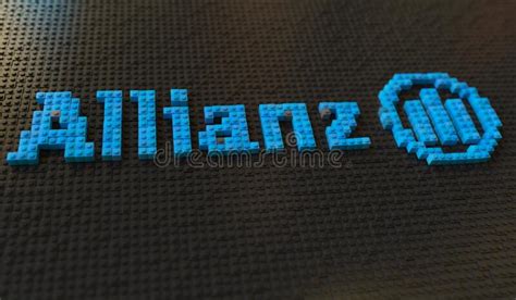 Logo Of Allianz Made With Plastic Toy Blocks Editorial Conceptual 3d