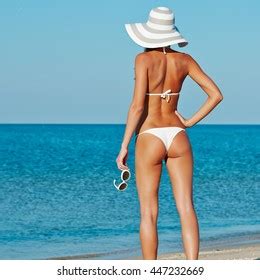 Sexy Back Beautiful Woman Bikini On Stock Photo Shutterstock