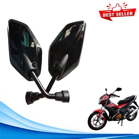 SUZUKI BURGMAN MOTORCYCLE SIDE MIRROR WITH FREE ADAPTOR BLACK