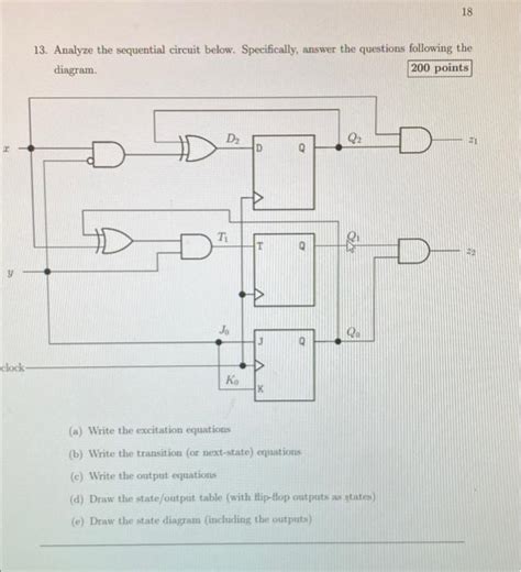 Solved 18 13 Analyze The Sequential Circuit Below