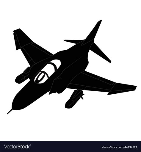 F4 phantom jet fighter icon design Royalty Free Vector Image