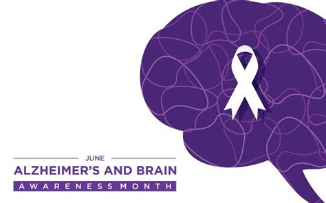 Alzheimers And Brain Awareness Month In June Vector Image