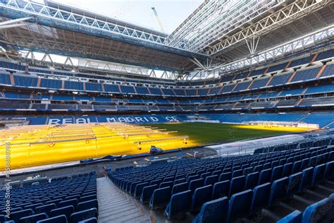 Madrid, Spain - January 04, 2023: Interior of the Santiago Bernabeu ...