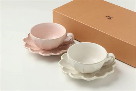 Kaneko Pottery Rinka Porcelain Soup Cup And Saucer SET 2 Pairs In