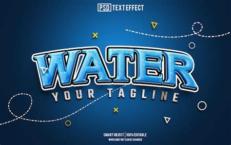 Premium Psd Water Text Effect Font Editable Typography 3d Text