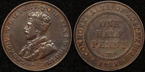 Australia 1923 Half Penny Fine (Cleaned) - The Purple Penny