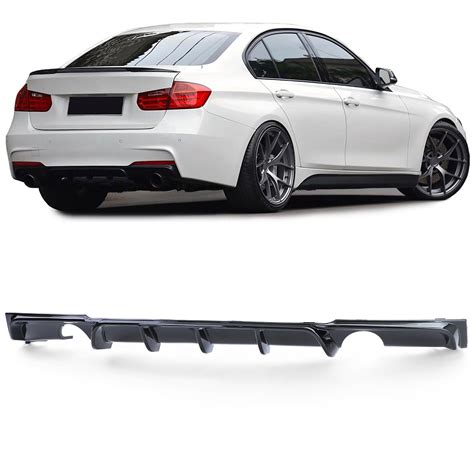 Diffuseur Arriere BMW Serie 3 F30 F31 Double Sortie M P Noir Brillant