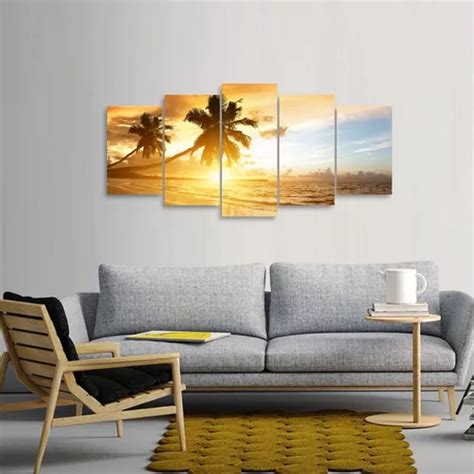 Quadro Decorativo Praia Sunset Paisagem Mosaico Em Pe As Mercadolivre