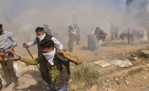 Shambhu Border Police Use Tear Gas On Farmers At Punjab Haryana Border