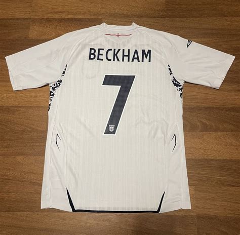 Umbro ENGLAND UMBRO 2007/2009 FOOTBALL HOME JERSEY #7 BECKHAM | Grailed