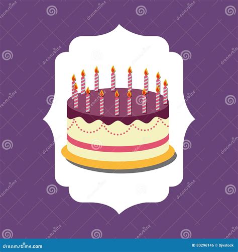 Happy Birthday Cake Stock Vector Illustration Of Kitchen 80296146