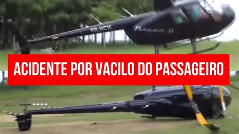 HELICÓPTERO CAI após passageiro acenar e bater no manche YouTube