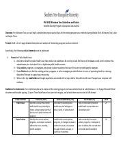 Phe Milestone Two Guidelines And Rubric Pdf Phe Milestone Two