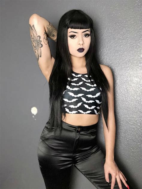 Goth Crop Top Goth Lolita Goth Clothes Bats Top Black Etsy