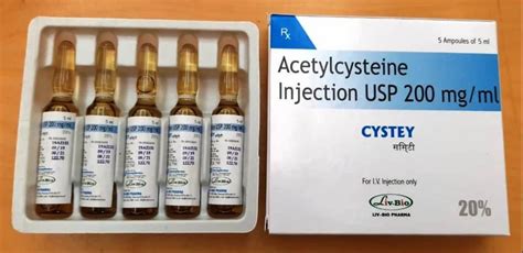 Acetyl Cysteine Injection USP 200 Mg Ml For Commercial At Rs 100 Piece