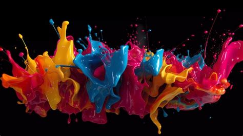 Premium AI Image A Colorful Splash Of Paint With The Word Paint On It