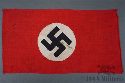 Original Third Reich NSDAP Double Sided Small Flag