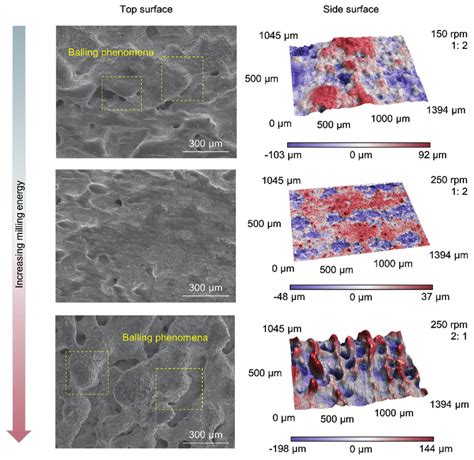 Sem Images Showing Top Surface Morphologies A C And E And D