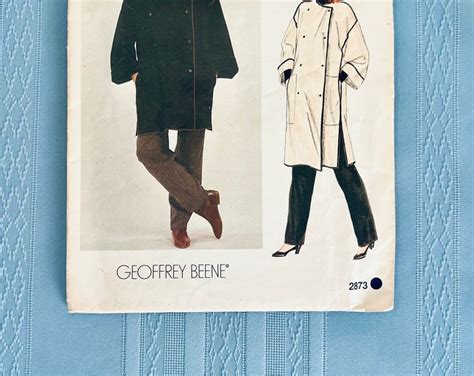 Vintage UNCUT 1980s Coat Pattern Vogue Sewing Pattern 2873 American