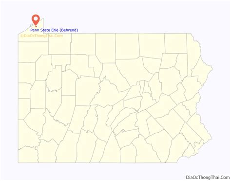 Map of Penn State Erie (Behrend) CDP