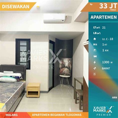 R178 Disewakan Apartemen Tipe Studio Full Furnish Di Begawan Tlogomas