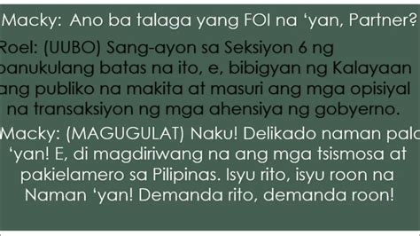 Komentaryong Panradyo Kaugnay Ng Freedom Of Information Foi Nina