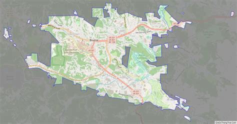 Map of Boone town, North Carolina - Thong Thai Real