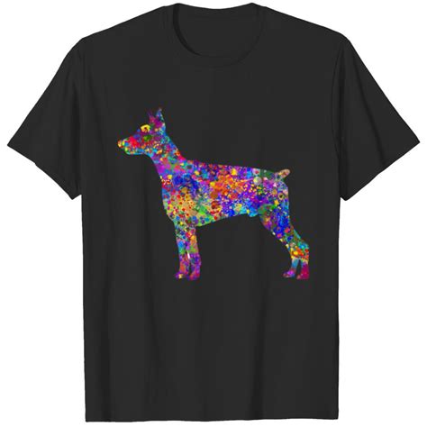 Dog Doberman Colorful Doberman Pinscher Dog Splash Art For Lovers Puppy