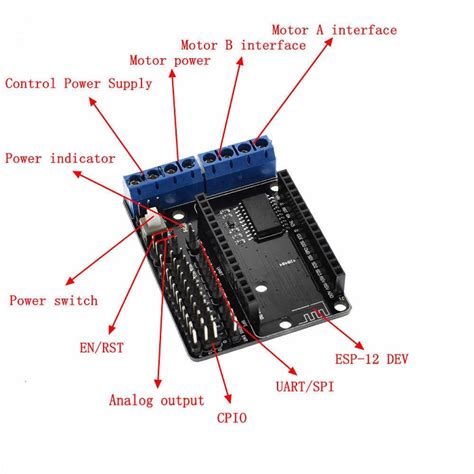 L D Shield Esp Motor Driver For Nodemcu V