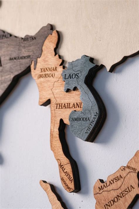 Wood World Map By Woodpecstudio Wood Wall Art Travel Push Pin Maps