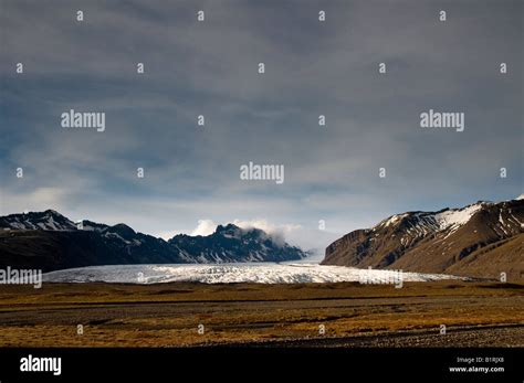 Skaftafellsjokull Glacier Skaftafell National Park Iceland Stock