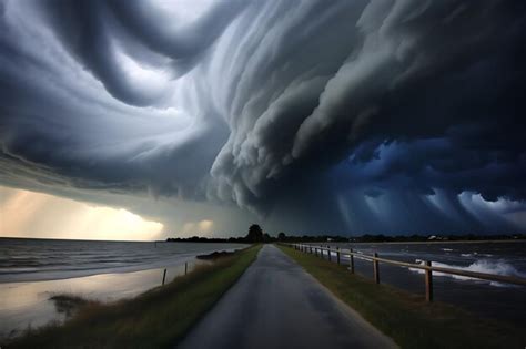 Premium AI Image | Dramatic hurricane skies aweinspiring imagery ...