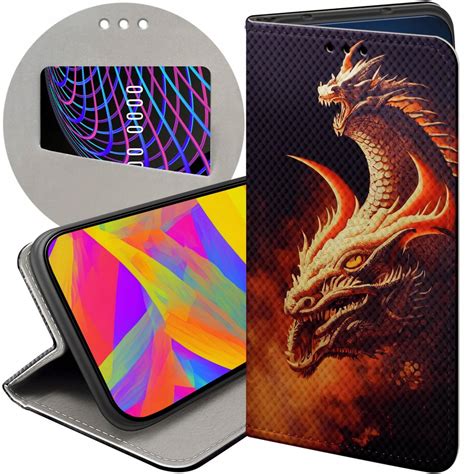 Etui Z Klapk Do Xiaomi Redmi A Wzory Smoki Dragon Taniec Smok W