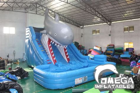 22ft Shark Water Slide Omega Inflatables Factory