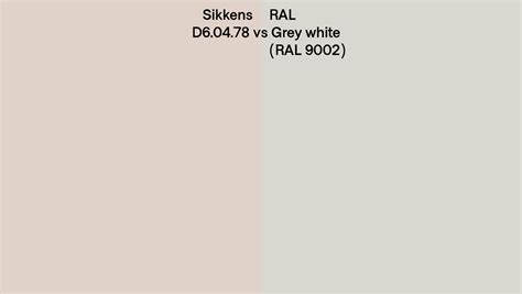 Sikkens D6 04 78 Vs RAL Grey White RAL 9002 Side By Side Comparison