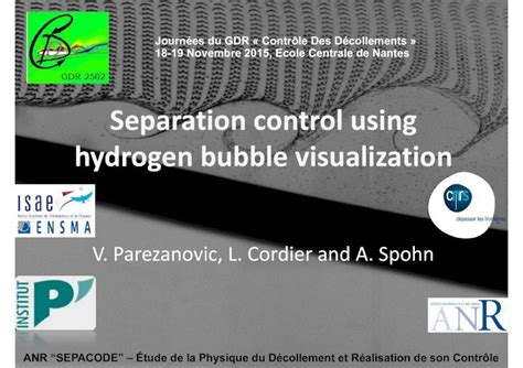 Pdf Separation Control Using Hydrogen Bubble Visualization