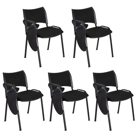 Lot De Chaises Conf Rence Romel Avec Tablette Pi Tement Noir En