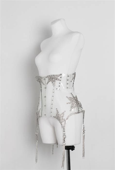 Clear Vinyl Corset With Garters Etsy