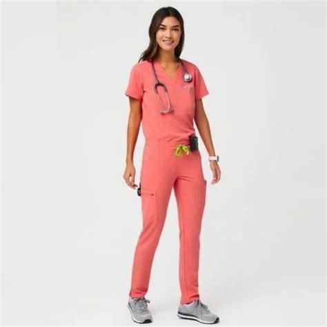 Figs Tops Figs Hot Coral Set Small Poshmark