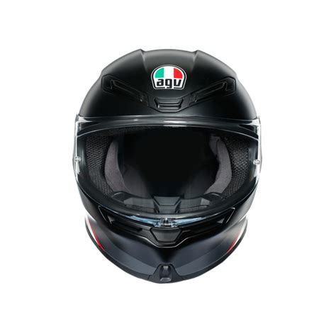 K6 AGV DOT ECE MULTI MPLK MINIMAL PURE MATT BLACK WH RED