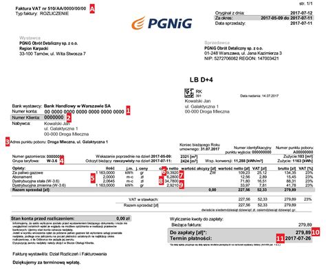 Faktura za gaz jak ją czytać enerad pl