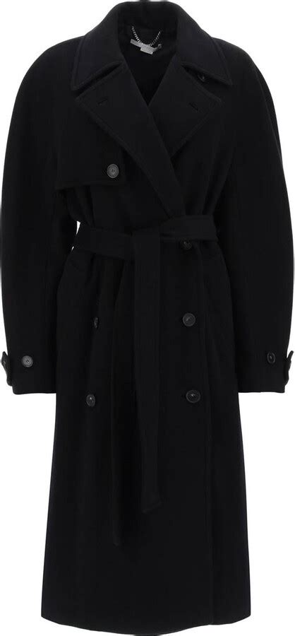 Stella McCartney Double Breasted Wool Trench Coat ShopStyle