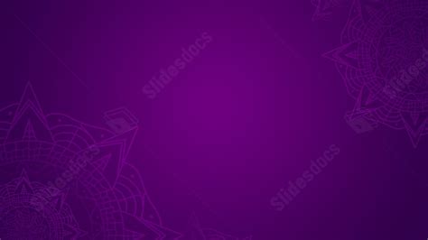 Purple Abstract Mandala Dark Gradient Nature Flower Powerpoint Background For Free Download