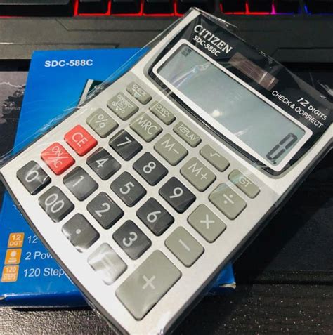 Citizen Kalkulator Calculator Check Correct Meja Dagang Digit